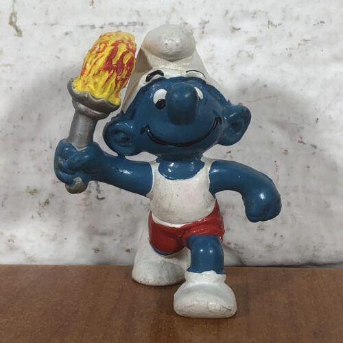 Vintage Torchbearer Smurf (Made in West Germany)