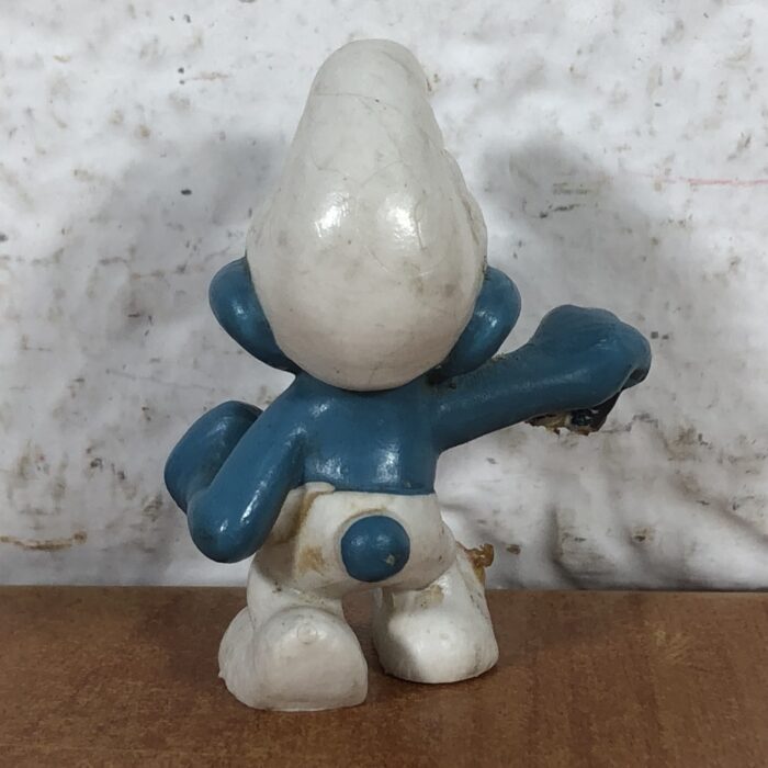 Vintage Watchman Smurf & Torchbearer Smurf Figurines (Made in West Germany) - Image 3