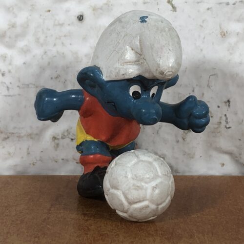 Vintage Soccer Player Smurf Figurine (Made in West Germany)