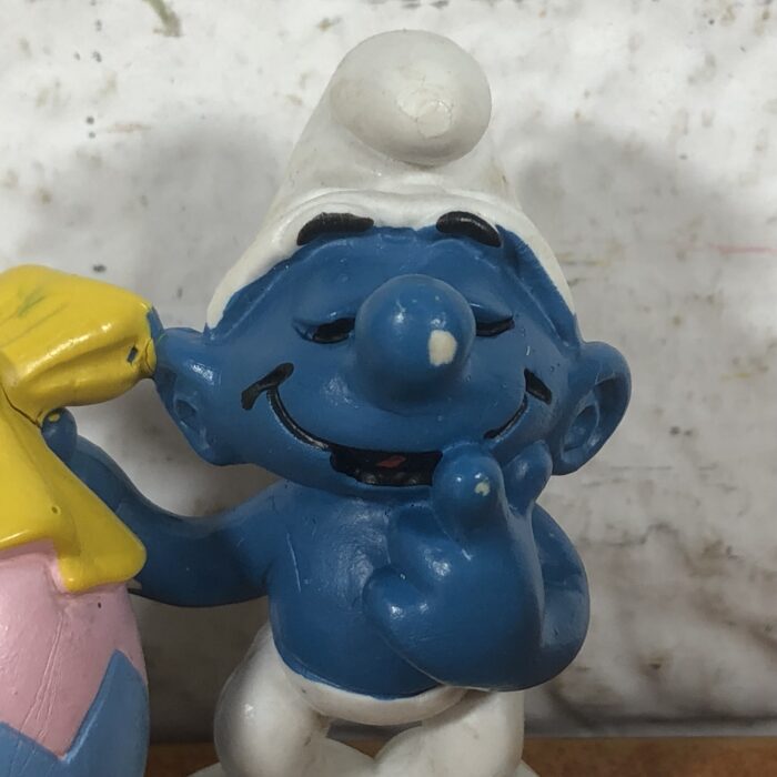 Vintage Easter Egg Smurf Figurine - Image 3