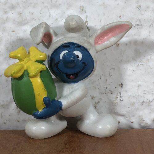 Vintage Easter Bunny Smurf (Made in Portugal)