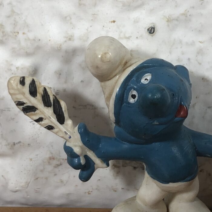 Vintage Poet Smurf & Judge Smurf Figurines (Made in West Germany) - Image 3
