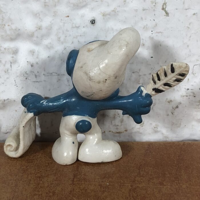 Vintage Poet Smurf & Judge Smurf Figurines (Made in West Germany) - Image 4