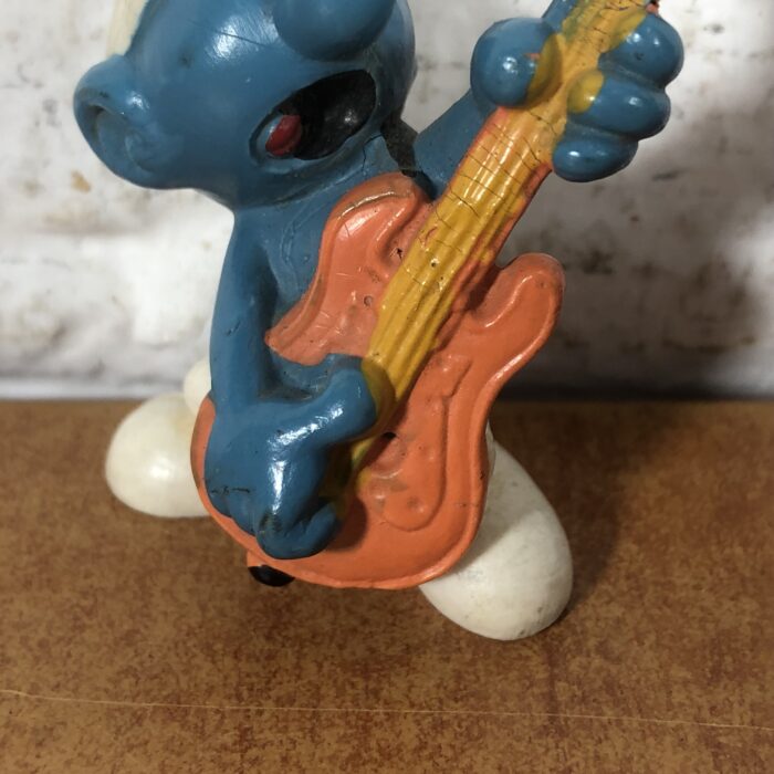 Vintage Guitarist Smurf Figurine (Made in West Germany) - Image 2