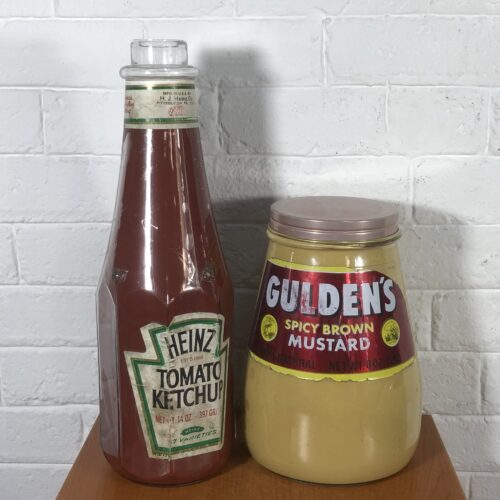 LARGE Heinz Ketchup & Gulden's Mustard Containers