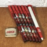 Coca Cola Files, Paper Cube Holder, Eraser & Pens - Image 9