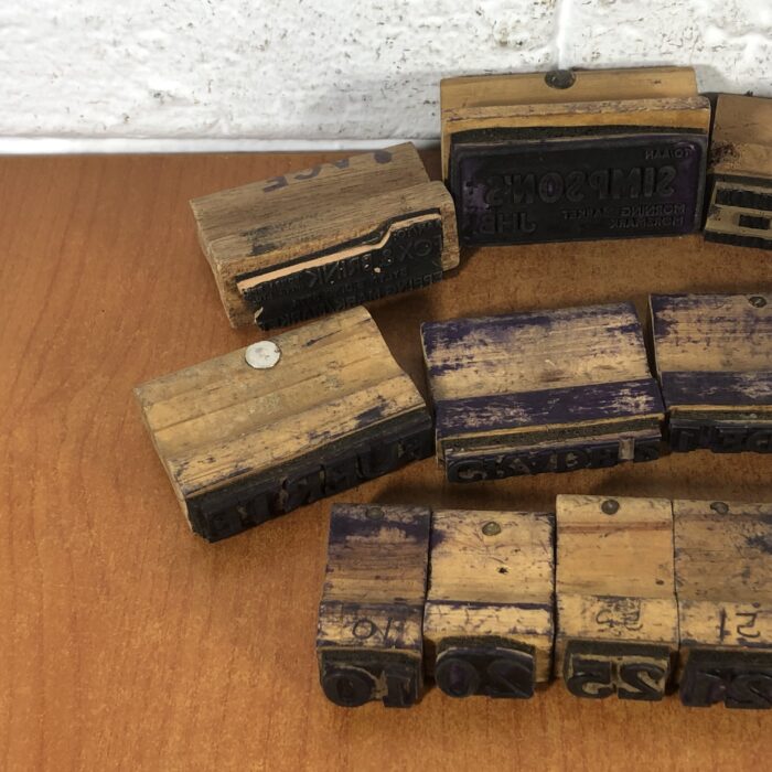 Vintage Letterpress Printer's Blocks - Image 2