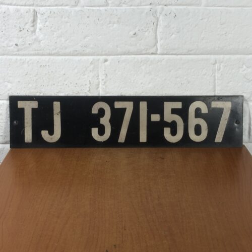 Vintage Number Plate
