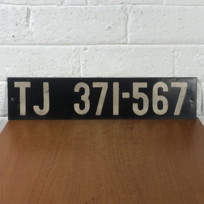 Vintage Number Plate