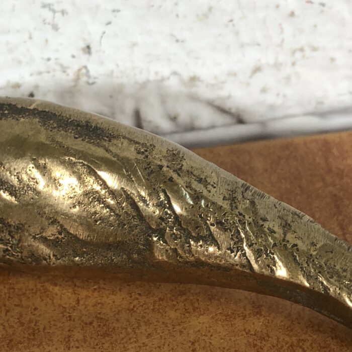 Vintage Brass Heron Sculpture (Eromel Bronze Collection by Artist K. Calder '89) - Image 5