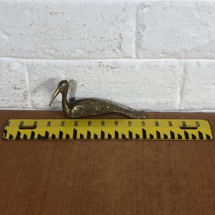 Vintage Brass Heron Sculpture (Eromel Bronze Collection by Artist K. Calder '89) - Image 8