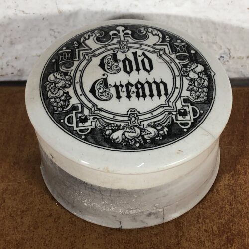 Antique Ceramic Cold Cream Pot