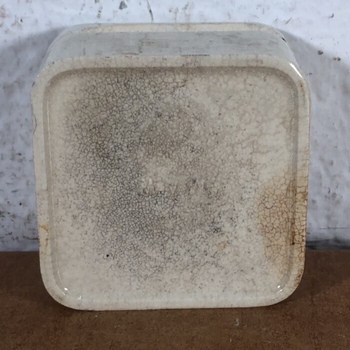 Antique Ceramic White Rose Toothpaste Pot - Image 4