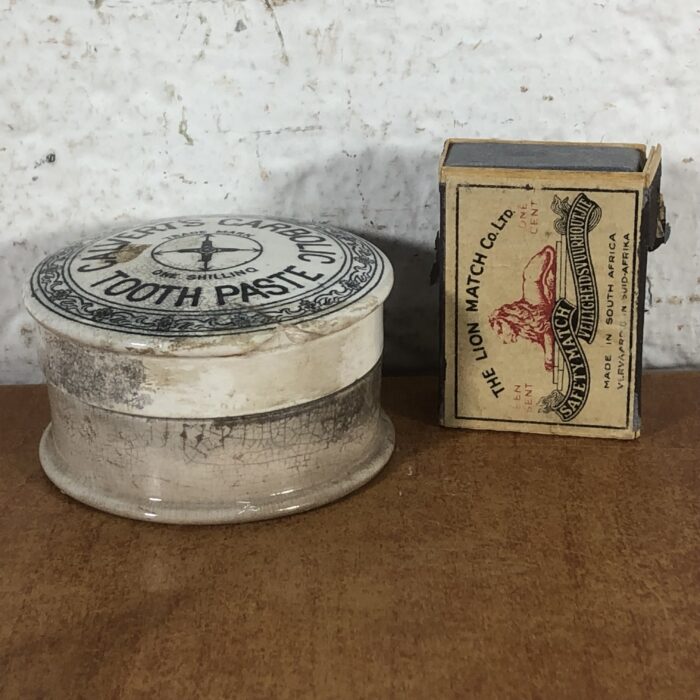 Antique Ceramic Calvert's Carbolic Tooth Paste Pot - Image 6