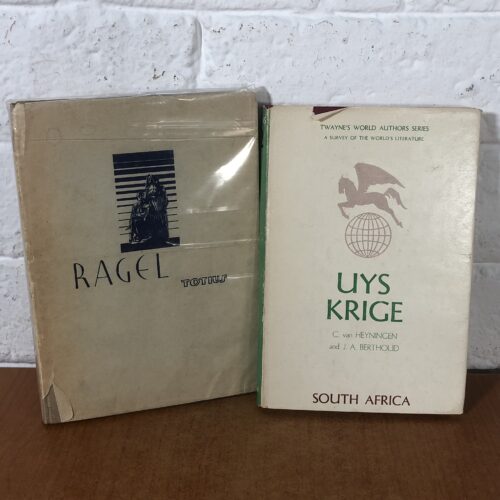 Vintage 1950 Ragel Totius Book & Uys Krige Book (with Original Signature by Uys Krige)