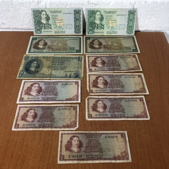 Vintage South African Bank Notes
