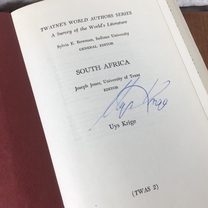 Vintage 1950 Ragel Totius Book & Uys Krige Book (with Original Signature by Uys Krige) - Image 3