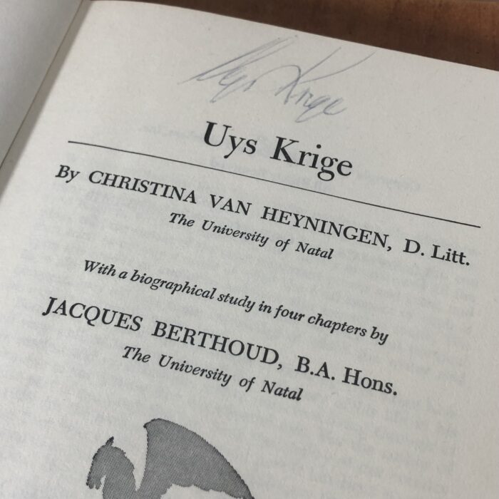Vintage 1950 Ragel Totius Book & Uys Krige Book (with Original Signature by Uys Krige) - Image 4