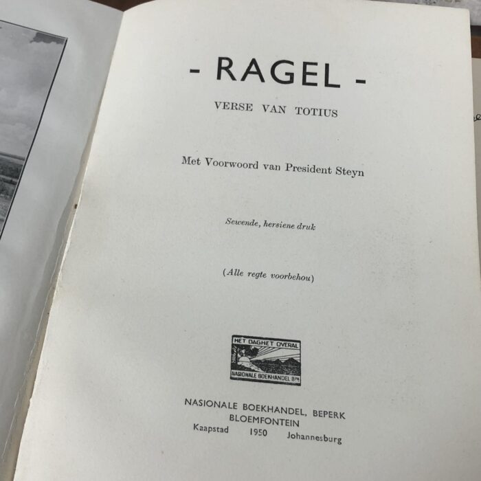 Vintage 1950 Ragel Totius Book & Uys Krige Book (with Original Signature by Uys Krige) - Image 9