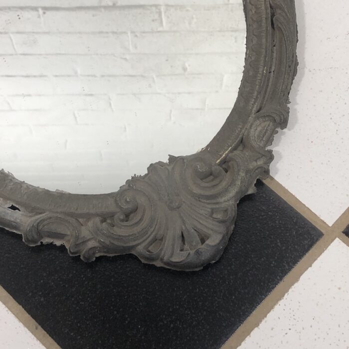 Antique Oval Mirror - Image 6
