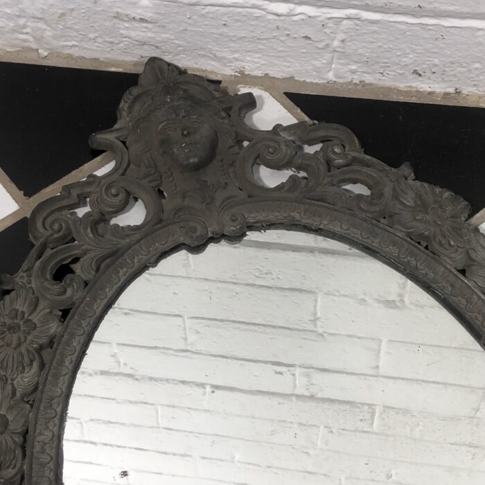 Antique Oval Mirror - Image 2