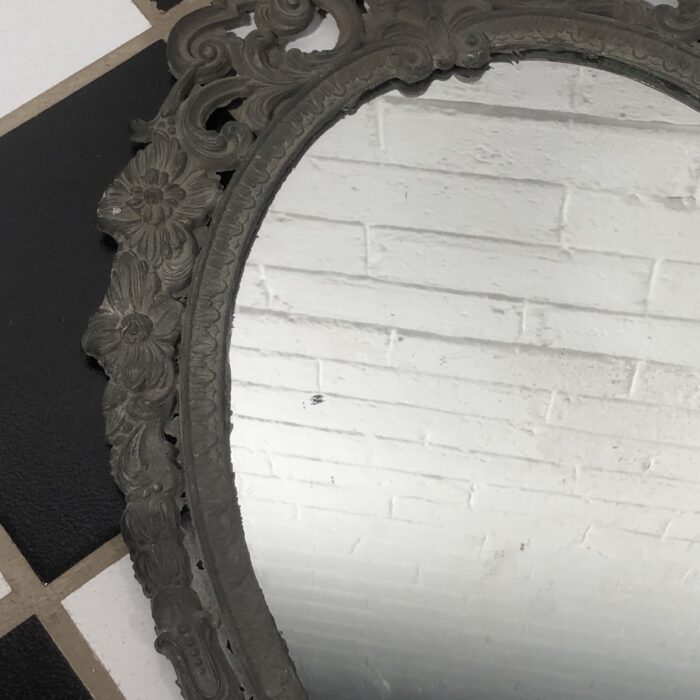 Antique Oval Mirror - Image 4