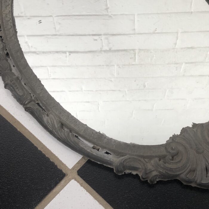Antique Oval Mirror - Image 5