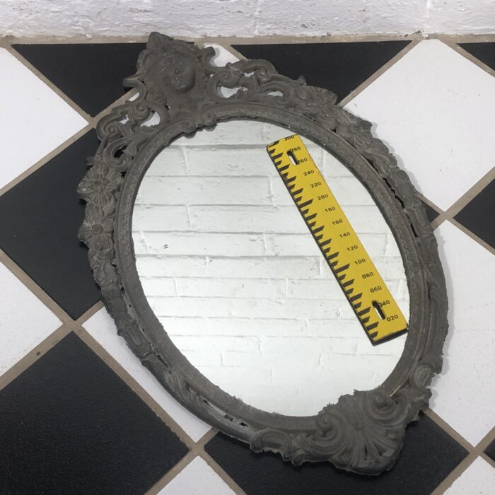 Antique Oval Mirror - Image 8