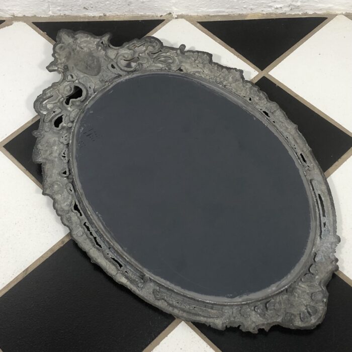 Antique Oval Mirror - Image 7