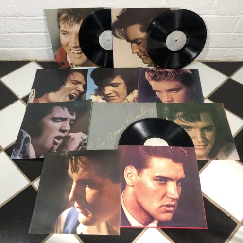 RARE Set of 8 Elvis Presley 25th Anniversary Vinyl Records (Engraved with His Signature)