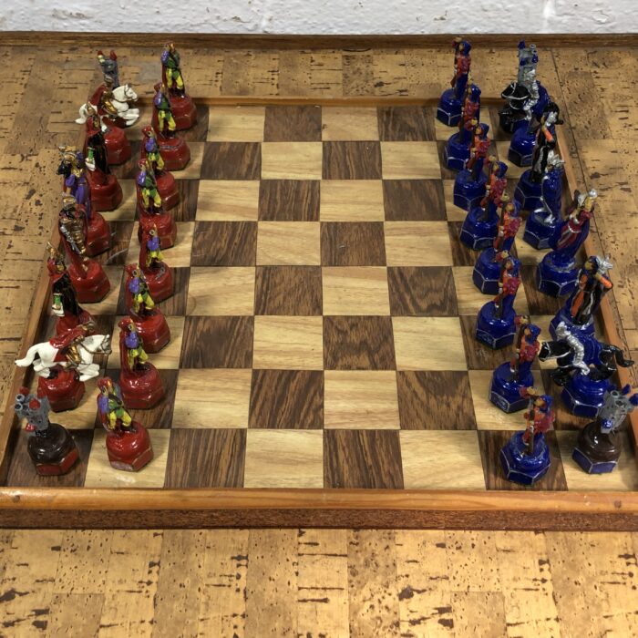 Large Vintage Medival Themed Chess Set (with Lead Pieces) - Image 2