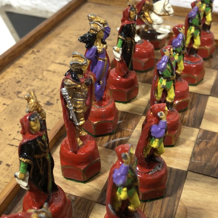 Large Vintage Medival Themed Chess Set (with Lead Pieces) - Image 4