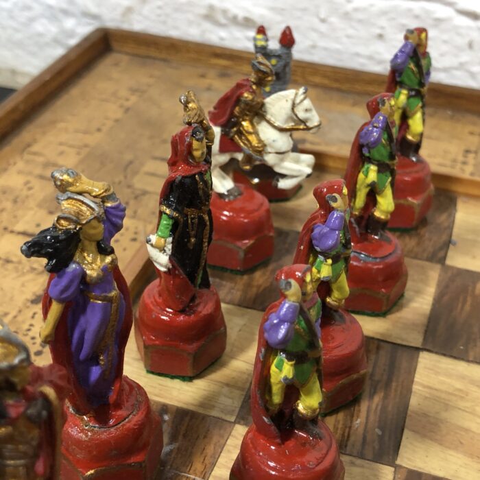 Large Vintage Medival Themed Chess Set (with Lead Pieces) - Image 5