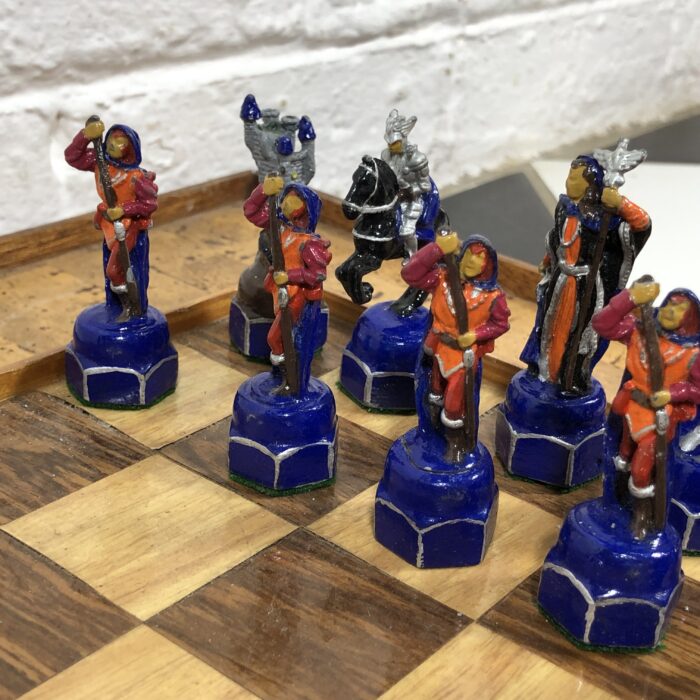 Large Vintage Medival Themed Chess Set (with Lead Pieces) - Image 7
