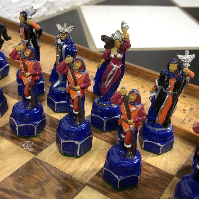 Large Vintage Medival Themed Chess Set (with Lead Pieces) - Image 8