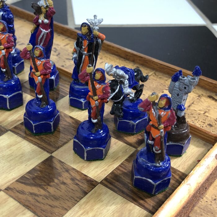 Large Vintage Medival Themed Chess Set (with Lead Pieces) - Image 9