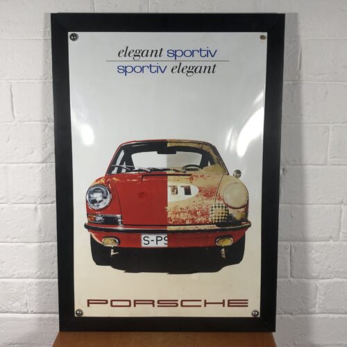 Limited Edition! Enamel Plate Porsche Sign