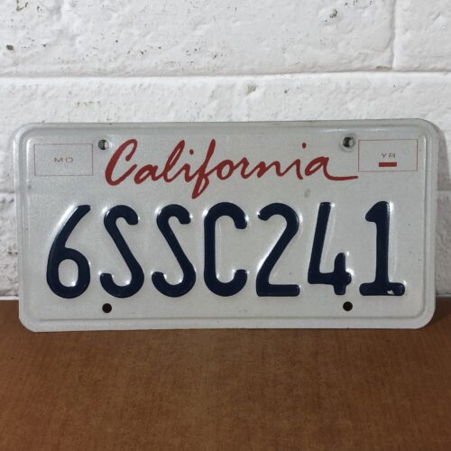 California USA Number Plate