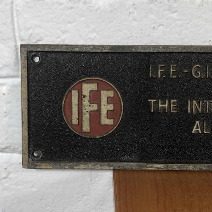 Vintage Cast Aluminium Machine Name Plate - Image 2