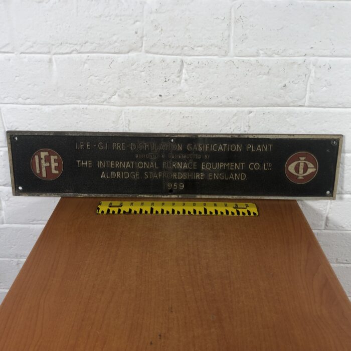 Vintage Cast Aluminium Machine Name Plate - Image 8