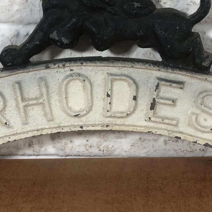 Vintage Cast Iron Southern Rhodesia Sign - Image 4
