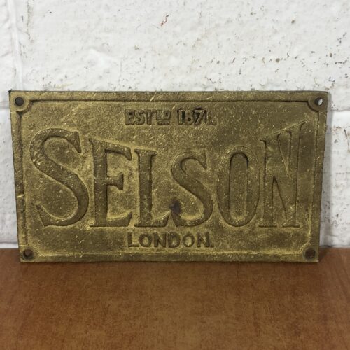 Vintage Brass Machine Name Plate