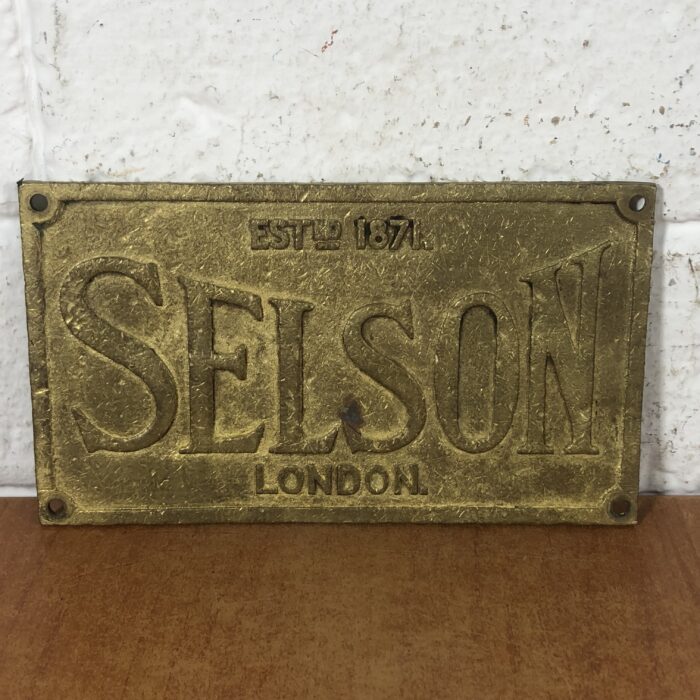 Vintage Brass Machine Name Plate