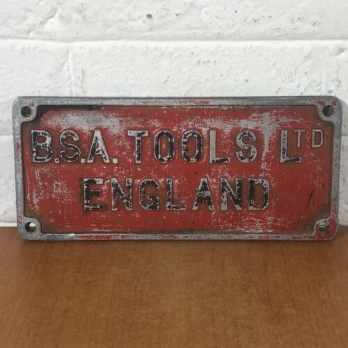 Vintage Cast Aluminium Machine Name Plate
