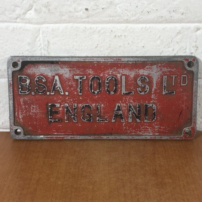 Vintage Cast Aluminium Machine Name Plate