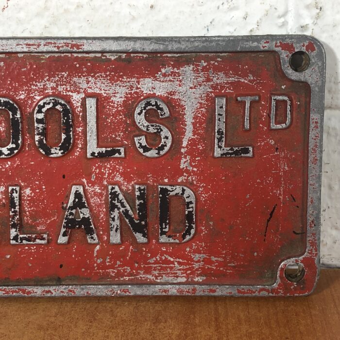 Vintage Cast Aluminium Machine Name Plate - Image 4