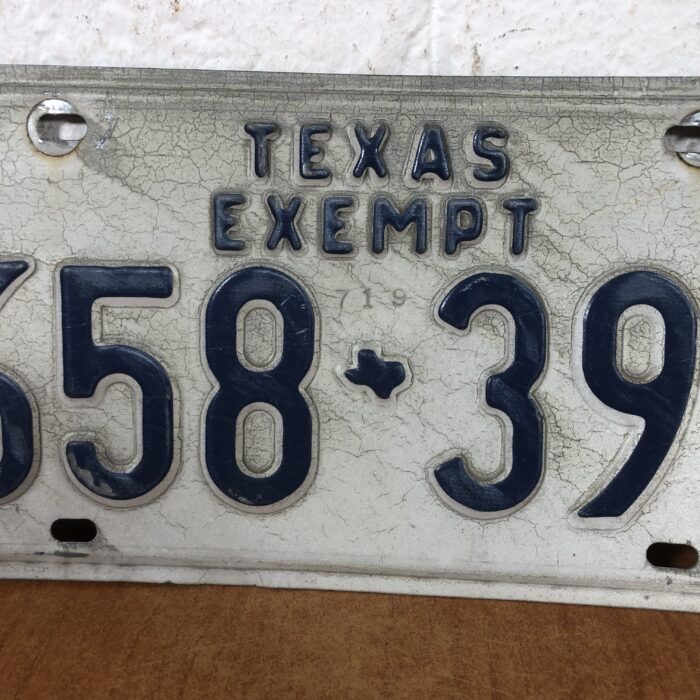 Vintage Texas USA Number Plate - Image 3