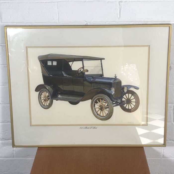 Framed '1925 Ford Model T' Painting