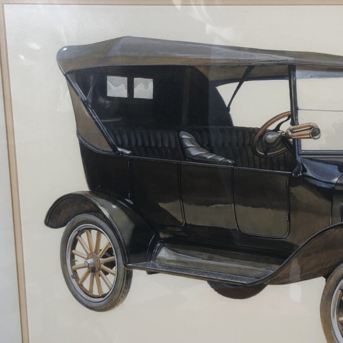 Framed '1925 Ford Model T' Painting - Image 2