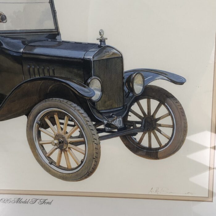 Framed '1925 Ford Model T' Painting - Image 4